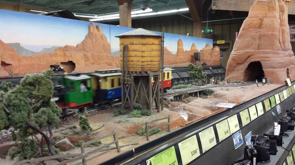 Western diorama with model train