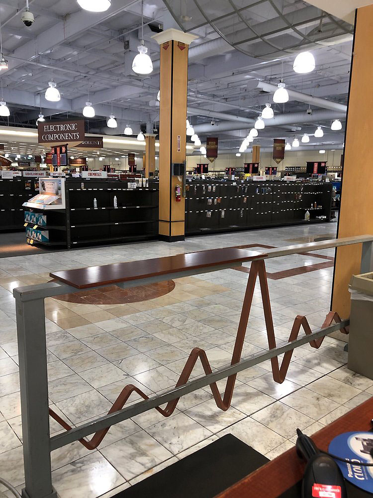 Checkout area